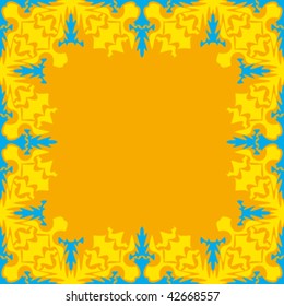 abstract ornamented frame, seamless repeat pattern