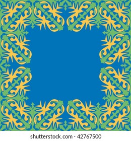 abstract ornamented frame, seamless repeat pattern