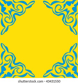 abstract ornamented frame, seamless repeat pattern