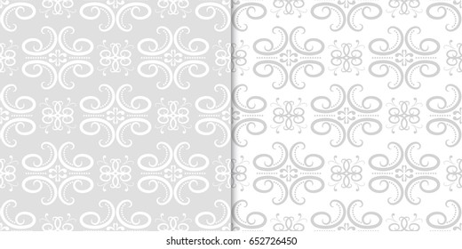 Abstract ornaments. Gray seamless pattern