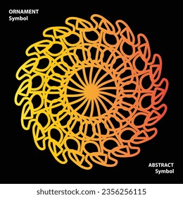 abstract ornaments and symbols, flat geometric, decorative illustrator design, floral
