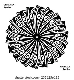 abstract ornaments and symbols, flat geometric, decorative illustrator design, floral