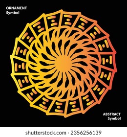 abstract ornaments and symbols, flat geometric, decorative illustrator design, floral