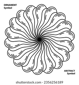 abstract ornaments and symbols, flat geometric, decorative illustrator design, floral