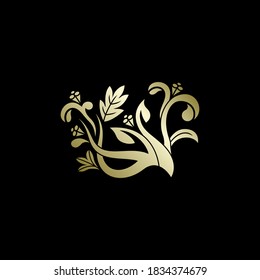 abstract ornamet unique golden color