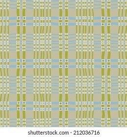 Abstract ornate checkered textured background. Seamless pattern. Vector.