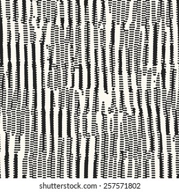 Abstract ornate distressed stroke seamless pattern. Vector.