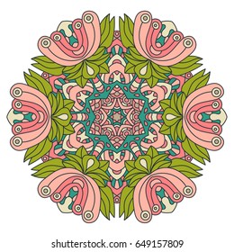 Abstract Ornate Element For Design. Mandala style.