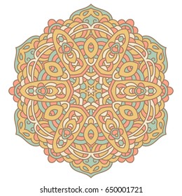 Abstract Ornate Elements For Design. Mandala style.