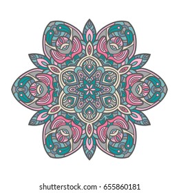 Abstract Ornate Elements For Design. Mandala Style.