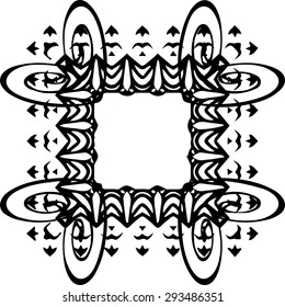 Abstract ornate frame, vector illustration. 