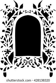 Abstract ornate frame. Vector illustration.