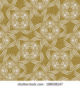 Abstract ornate geometric floral grid background. Seamless pattern. Vector.