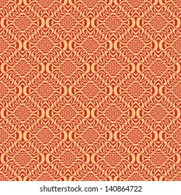 Abstract ornate geometric grid background. Seamless pattern. Vector.