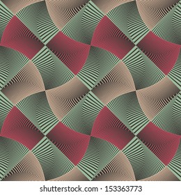 Abstract ornate geometric petals grid background. Seamless pattern. Vector.