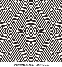 Abstract ornate geometric textured background. Seamless pattern. Vector.