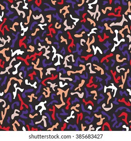 Abstract ornate grained colorful texture. Seamless pattern. Vector.