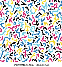 Abstract ornate grained colorful texture. Seamless pattern. Vector.