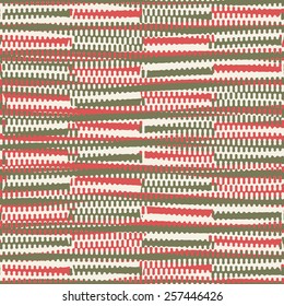 Abstract ornate  irregular striped textured background. Seamless pattern. Vector.