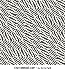 Abstract ornate irregular stroke wavy textured background. Seamless pattern.