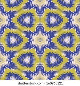 Resumen de un patrón coraleidoscopio ornamentado sin fisuras. Vector.