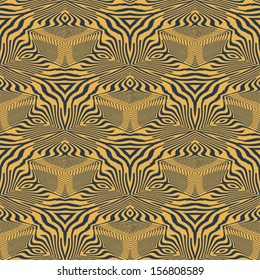 Abstract ornate kaleidoscopic seamless pattern. Vector.