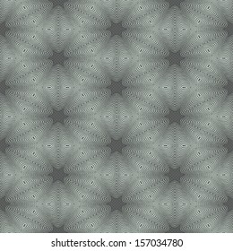 Abstract ornate kaleidoscopic seamless pattern. Vector.