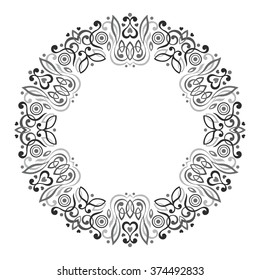 Abstract Ornate Mandala. Decorative frame for design. Vector illustration.