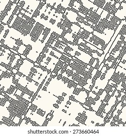 Abstract ornate map textured background. Seamless pattern.