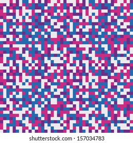 Abstract ornate pixels background. Seamless pattern. Vector.