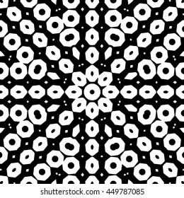 Abstract ornate psychedelic kaleidoscopic seamless pattern. Vector.