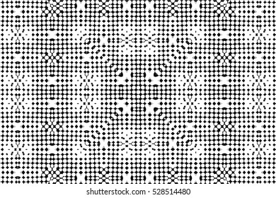 Abstract ornate psychedelic kaleidoscopic seamless pattern. Vector.