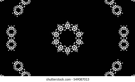 Abstract ornate psychedelic kaleidoscopic seamless pattern. Vector.