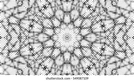 Abstract ornate psychedelic kaleidoscopic seamless pattern. Vector.