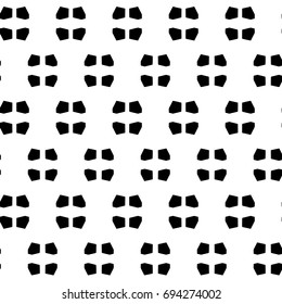 Abstract ornate psychedelic kaleidoscopic seamless pattern. Black and white vector.