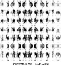 Abstract ornate psychedelic seamless pattern. Black and white grunge texture.vector