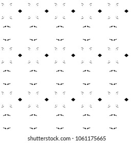Abstract ornate psychedelic seamless pattern. Black and white grunge texture.vector