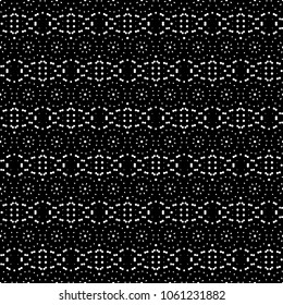 Abstract ornate psychedelic seamless pattern. Black and white grunge texture.vector