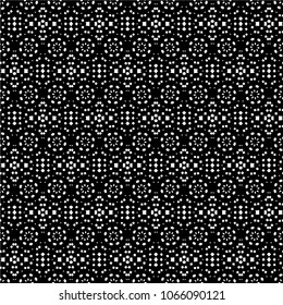Abstract ornate psychedelic seamless pattern. Black and white grunge texture.vector