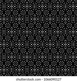 Abstract ornate psychedelic seamless pattern. Black and white grunge texture.vector