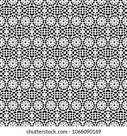 Abstract ornate psychedelic seamless pattern. Black and white grunge texture.vector