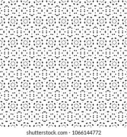 Abstract ornate psychedelic seamless pattern. Black and white grunge texture.vector