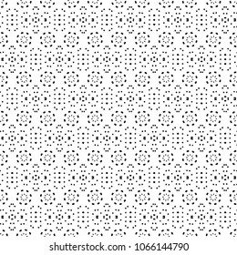 Abstract ornate psychedelic seamless pattern. Black and white grunge texture.vector