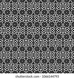 Abstract ornate psychedelic seamless pattern. Black and white grunge texture.vector