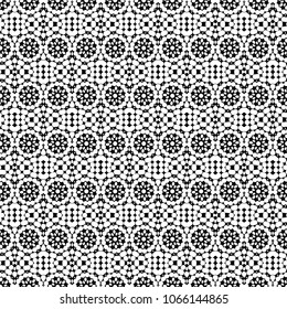 Abstract ornate psychedelic seamless pattern. Black and white grunge texture.vector