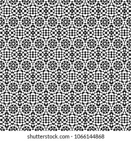 Abstract ornate psychedelic seamless pattern. Black and white grunge texture.vector