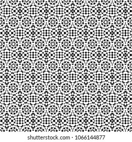 Abstract ornate psychedelic seamless pattern. Black and white grunge texture.vector