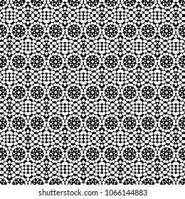 Abstract ornate psychedelic seamless pattern. Black and white grunge texture.vector