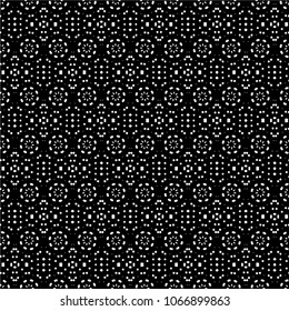 Abstract ornate psychedelic seamless pattern. Black and white grunge texture.vector