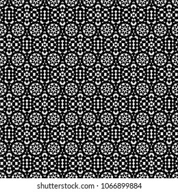 Abstract ornate psychedelic seamless pattern. Black and white grunge texture.vector